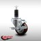 Service Caster 3'' SS Maroon Poly Swivel 1-1/4'' Expanding Stem Caster with Brake SCC-SSEX20S314-PPUB-MRN-TLB-114 - alternate 2